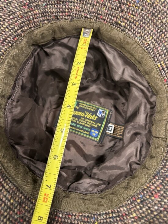 Hanna Hats Irish Walking Hat Patchwork Tweed Size M Donegal Handmade main image 7